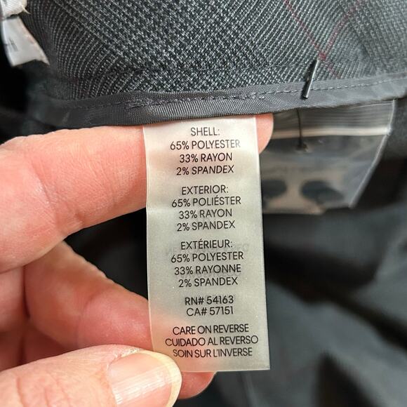 NWT Calvin Klein Womens Modern Fit Straight Dress Pant Size 12 Gray Print Career - Picture 6 of 7